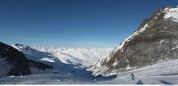 Photo Texture of Background Snowy Mountains